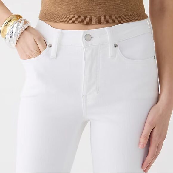 J Crew 9" demi-boot crop jean in white wash Womens Size 24 - Picture 11 of 11